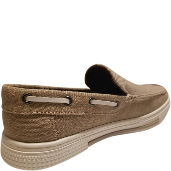 Kenneth Cole Reaction Men's Ankir Canvas Slip-on Boat Shoes Sand Beige - Picture 5 of 6